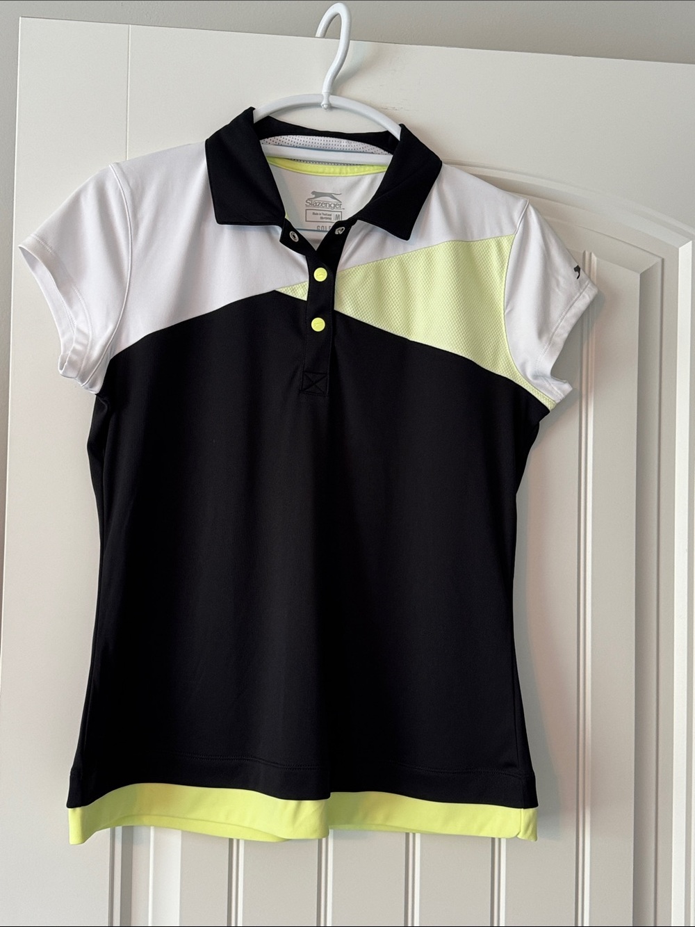 Slazenger Black White Golf Polo